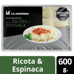 Panzerottis de Ricota y Espinaca La Anónima x 600 g.