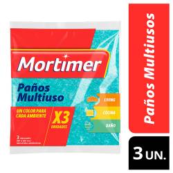 Paño Multiuso Colores Mortimer x 3 un.