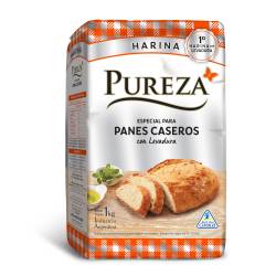 Harina con Levadura para Pan Casero Pureza x 1 kg.