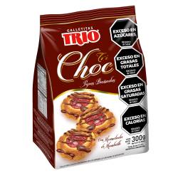 Galletitas Pepas de Membrillo Bañadas con Chocolate Trio x 300 g.