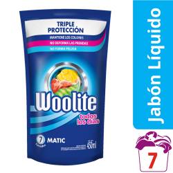 Detergente Líquido Ropa Fina Woolite Baja Espuma x 450 cc.