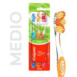 Cepillo De Dientes Colgate Twister Medio x 3 un