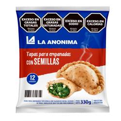 Tapas para Empanadas La Anónima con Semillas x 12 un. 330 g.