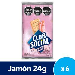 Galletitas Crackers Club Social Jamón x 6 un. 141 g.
