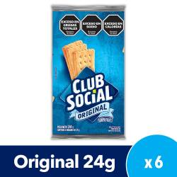 Galletitas Crackers Club Social Original x 6 un. 144 g.