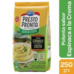 Harina de Maíz Prestopronta Espinaca a la Crema x 250 g.