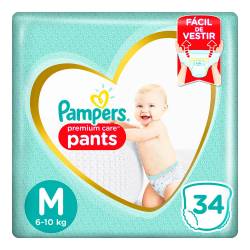 Pañal Pants Premium Care Pampers M x 34 un.