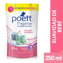 Perfume para Ropa Poett Fraganza Suavidad Bebé Doy Pack x 250 cc.