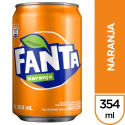 Gaseosa Naranja Lata Fanta x 354 cc.
