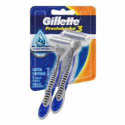 Máquina Afeitar Descartable 3 Filos Gillette x 2 un.