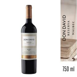 Vino Tinto Malbec Reserva Don David x 750 cc.