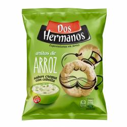 Aritos de Arroz sabor Crema c/Cebolla Dos Hermanos x 80 g.