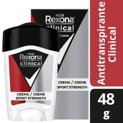Antitranspirante Crema Clinical Sport Strength Rexona x 48 g.