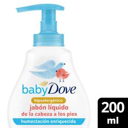 Jabón Líquido Corporal Baby Dove Humectación Enriquecida x 200 ml.