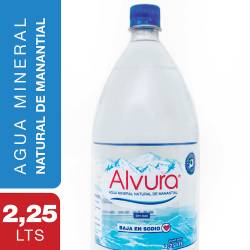 Agua Mineral s/Gas Alvura x 2,25 Lt.