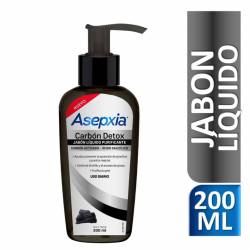 Jabón Líquido Carbón Detox Asepxia x 200 cc.