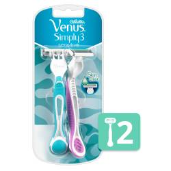 Máquina Afeitar Descartable Simply3 Sensitive Venus x 2 un.