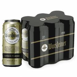 Cerveza Lata Warsteiner Pack x 6 Latas de 473 cc.
