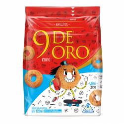 Galletitas Dulces Anillitos Coco 9 de Oro x 120 g.
