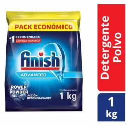 Detergente en Polvo Máquina Lav. Finish x 1 Kg.