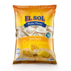 Ravioles Cuatro Quesos El Sol x 500 g.