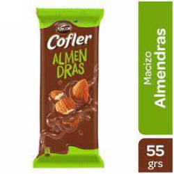 Chocolate c/Leche y Almendras Cofler x 140 g.