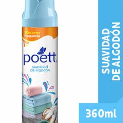 Desodorante de Ambiente Aerosol Suavidad de Algodón Poett x 360 cc.