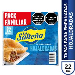 Tapas p/ Empanadas Hojaldradas La Salteña x 22 un. 605 g.