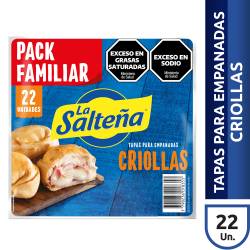 Tapas p/ Empanadas Criollas La Salteña x 22 un. 605 g.