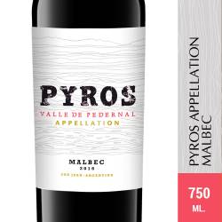 Vino Tinto Malbec Apellation Pyros x 750 cc.
