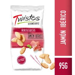 Mini Tostaditas Jamón Ibérico Twistos x 95 g.