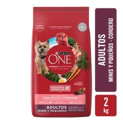 Alimento para Perro Adulto Raza Pequeña Cordero Purina One x 2 Kg.