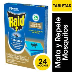 Insecticida Raid contra Mosquitos Tabletas Repuesto 24 un