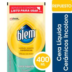 Cera Líquida Pisos Cerámicos Blem Incoloro Repuesto Económico 450 cc