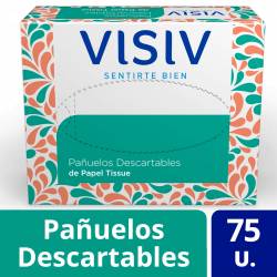 Pañuelos Descartables Caja Visiv x 75 un.