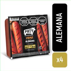 Salchichas Viena Tipo Alemana Patyviena x 4 un. 250 g.