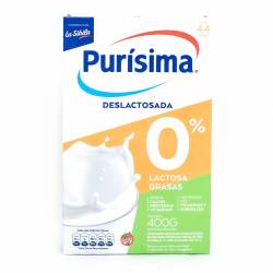 Leche Modif. en Polvo Desc. y Deslactosada. Purísima x 400 g.