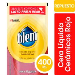 Cera Líquida Pisos Cerámicos Blem Rojo Repuesto Económico 450 cc