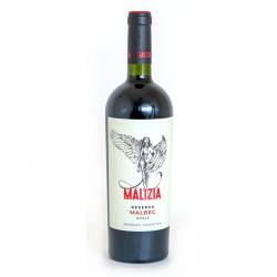 Vino Tinto Malbec Roble Reserva Malizia x 750 cc.