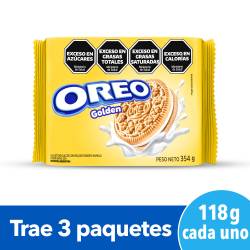 Galletitas Oreo Golden Sabor Vainilla Rellenas con Crema 354g