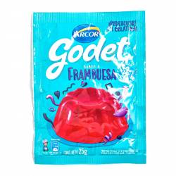 Gelatina en Polvo Frambuesa Godet x 25 g.