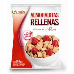 Almohaditas Rellenas Crema de Frutilla Lasfor x 200 g.