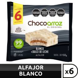Alfajor de Arroz Chocolate Blanco Chocoarroz 6 un x 132 g.