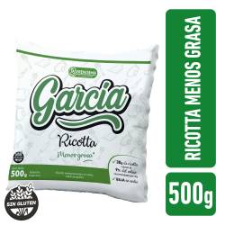 Ricotta Semigrasa Baja E/Sodio Sac García x 500 g.