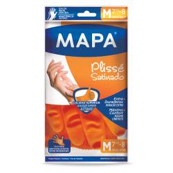 Guantes de Látex Plisse Sat.M Mapa x 1 un.