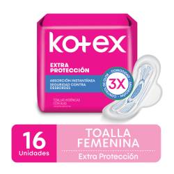 Toalla Femenina Normal c/ Alas Kotex x 16 un.