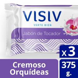 Jabón Tocador Cremoso Orquídeas Visiv x 3 un.