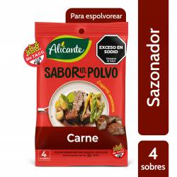 Caldo Saborizante Carne en Sobres Alicante x 4 un. 30 g.