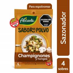Caldo Saborizante Champignon Hongos en Sobres Alicante x 4 un. 30 g.