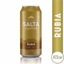Cerveza Rubia Lata Salta x 473 cc.